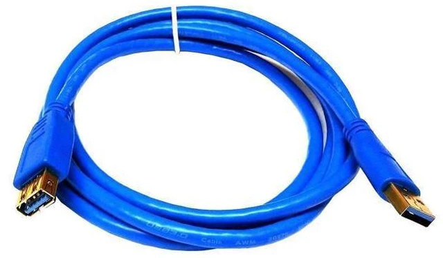 Alt view image 3 of 3 - 2 Pack Gold Plated Blue 6Ft 6Feet USB 3.0 A Male to Female Extension Cable Cord
