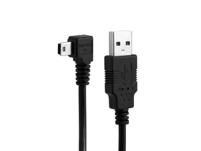 Alt view image 2 of 4 - CY 5pin Mini USB type Male Left Angled 90 degree to USB 2.0 male data charge cable 50cm U2-057-LE-0.5M