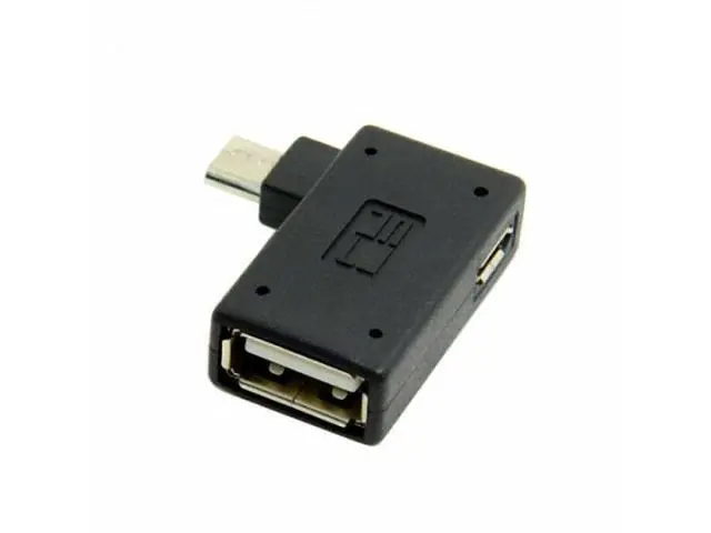 Alt view image 4 of 7 - 90 Degree Right Angled Micro USB 2.0 OTG Host Adapter with USB U2-241-RI
