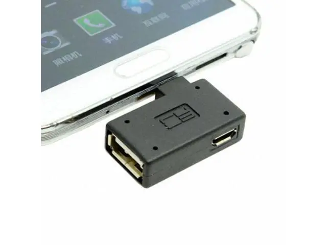 Alt view image 5 of 7 - 90 Degree Right Angled Micro USB 2.0 OTG Host Adapter with USB U2-241-RI