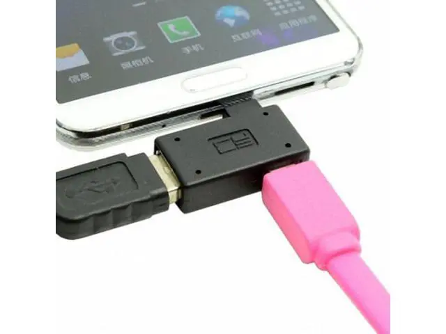 Alt view image 7 of 7 - 90 Degree Right Angled Micro USB 2.0 OTG Host Adapter with USB U2-241-RI