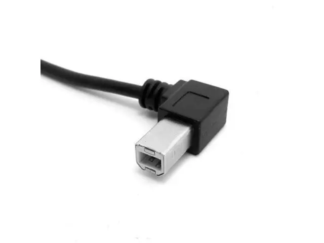 Alt view image 3 of 5 - Left Angled USB 2.0 A Male to B Male Angled 90 Degree Printer Cable 50cm U2-032-LE