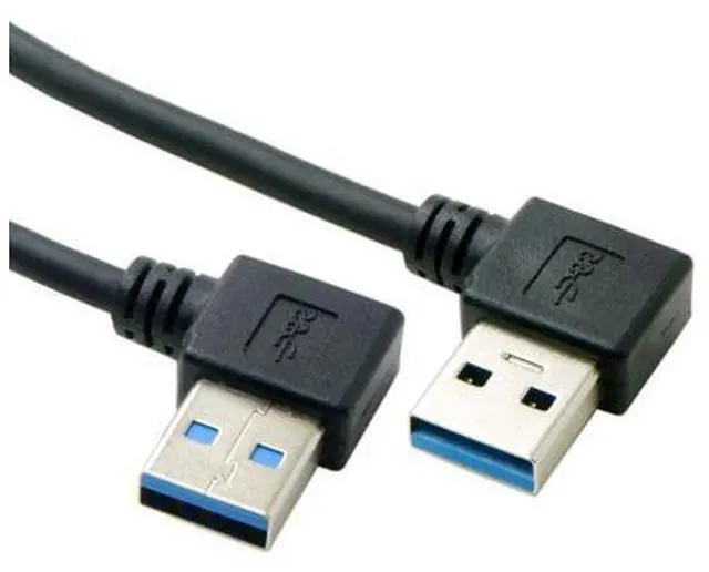 Alt view image 5 of 6 - 50CM USB 3.0 Type A Male 90 Degree Left Angled to USB 3.0 A Type Right Angled Extension Cable U3-182