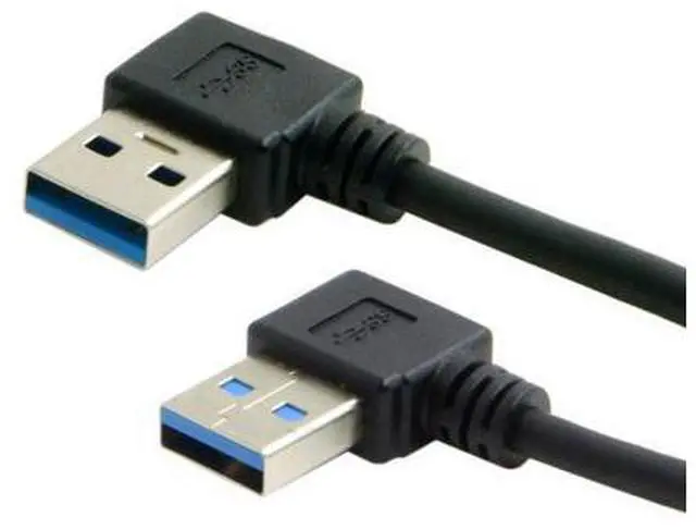 Alt view image 6 of 6 - 50CM USB 3.0 Type A Male 90 Degree Left Angled to USB 3.0 A Type Right Angled Extension Cable U3-182