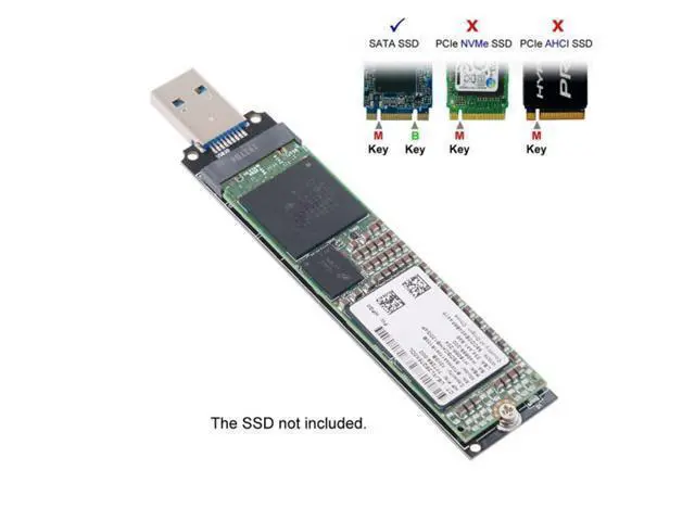 Alt view image 7 of 7 - B/M-key NGFF M2 SSD to USB 3.0 External PCBA Conveter Adapter Card Flash Disk Type U3-037