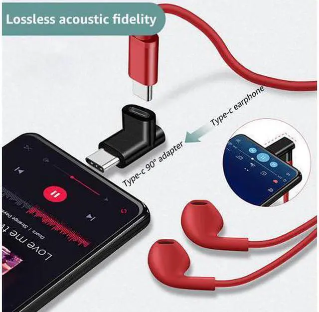 Alt view image 3 of 7 - USB C Adapter 90 Degree Male to Female Type C Adapter Angled Right & Left and Up & Down Extension Connector (2Pack)