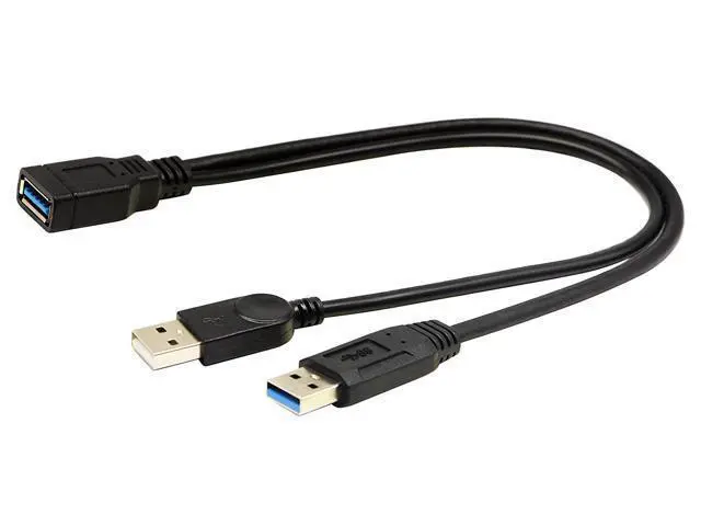 Alt view image 5 of 7 - zdyCGTime USB 3.0 Extender Cable USB 3.0 Female to USB 3.0 & USB 2.0 Male Extra Power Data Y Splitter Charger Extension Cable(33CM/13inch)