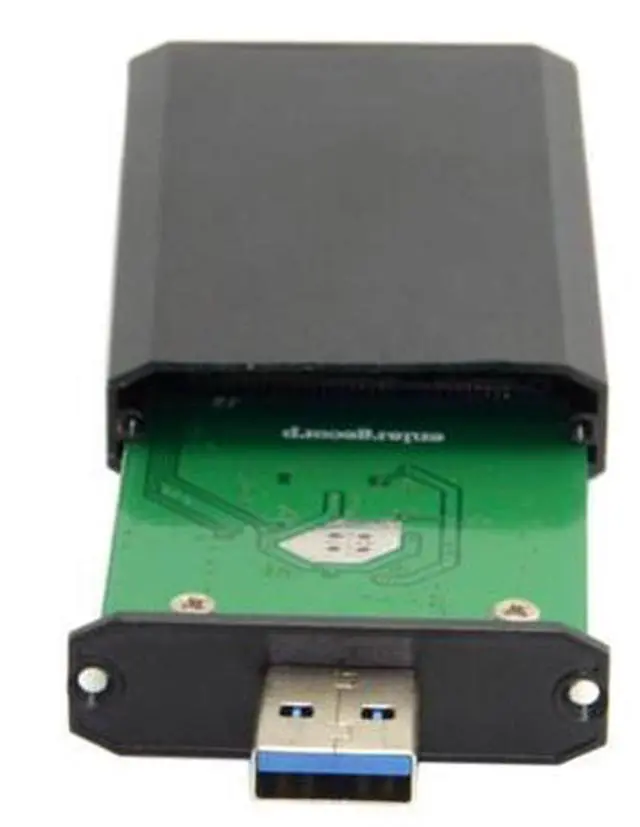 Alt view image 2 of 7 - Mini PCI-E mSATA to USB 3.0 External SSD PCBA Conveter Adapter Pen Driver Card with Case U3-294