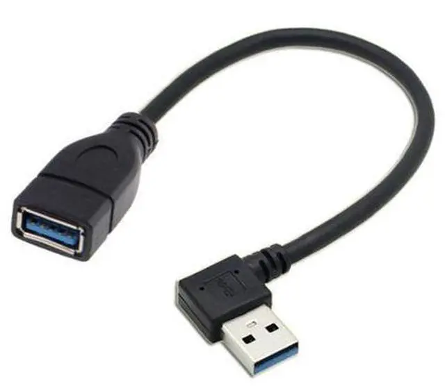Main image of FVH CY U3-036-LE Left Angled USB 3.0 Type-A Male to USB 3.0 Type-A Female Extension Cable 20cm 5Gbps 90 Degree