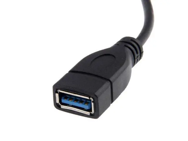 Alt view image 3 of 5 - FVH CY U3-036-LE Left Angled USB 3.0 Type-A Male to USB 3.0 Type-A Female Extension Cable 20cm 5Gbps 90 Degree
