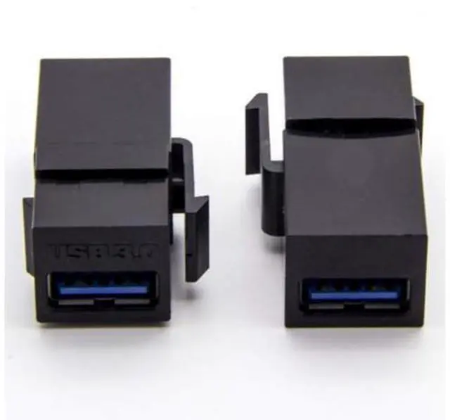 Alt view image 3 of 4 - Apoi USB 3.0 Keystone Jack Inserts, (2-Pack) USB to USB Coupler Snap-in Adapters Female to Female Connector Socket Adapter Port for Wall Plate Outlet Panel-Black