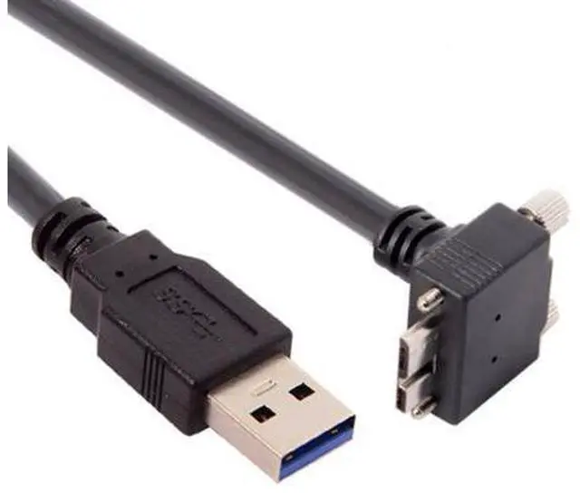 Main image of CY 1.2m 90 Degree Up Angled Micro USB Screw Mount to 3.0 Data Cable for Industrial Camera U3-044-UP-1.2M