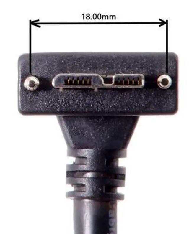 Alt view image 5 of 5 - CY 1.2m 90 Degree Up Angled Micro USB Screw Mount to 3.0 Data Cable for Industrial Camera U3-044-UP-1.2M