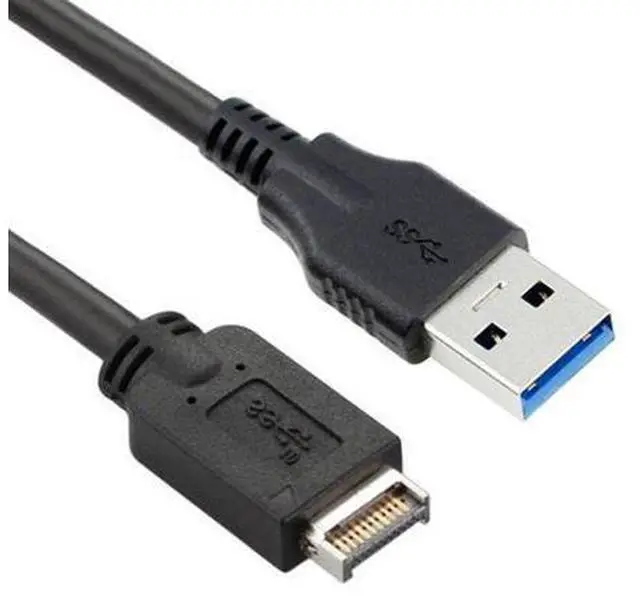 Main image of HKCY UC-117 USB 3.1 Front Panel Header to USB 3.0 Type-A Male Extension Data Cable 50cm