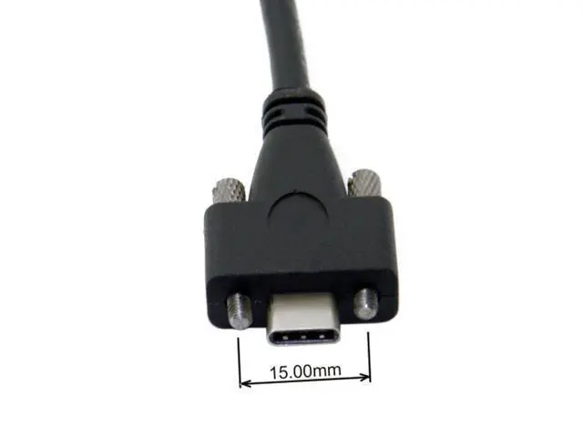 Alt view image 4 of 4 - USB 3.1 Type-C Dual Screw Locking to Standard USB3.0 Data Cable 1.2m Panel Mount Type UC-048-1.2M