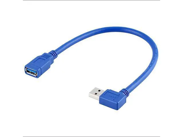 Alt view image 2 of 6 - Right Angle USB Extension Cable Short USB 30 Extension Cable 90 Degree Left Right Angle USB Type A Male to Female Cable for USB A Hub PC Computer Laptop Notebook 2Pack LeftampRight