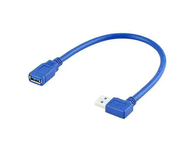 Alt view image 3 of 6 - Right Angle USB Extension Cable Short USB 30 Extension Cable 90 Degree Left Right Angle USB Type A Male to Female Cable for USB A Hub PC Computer Laptop Notebook 2Pack LeftampRight