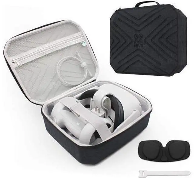 Main image of Portable Fashion Travel Case for Oculus Quest 2, Storing VR Gaming Headset and Touch Controllers Accessories Carrying Bag (Black_