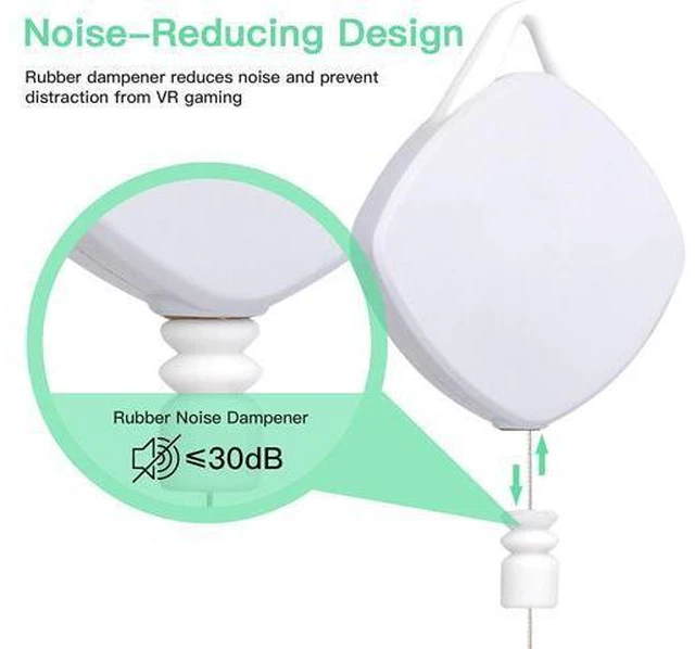 Alt view image 2 of 7 - VR Cable Management - Virtual Reality Wire Ceiling Pulley System for Oculus Quest/Quest 2/Oculus Rift S/Lenovo/Playstation VR/HTC Vive/HTC Vive Pro/Samsung Odyssey VR/Valve Index VR Accessorie (6PCS)
