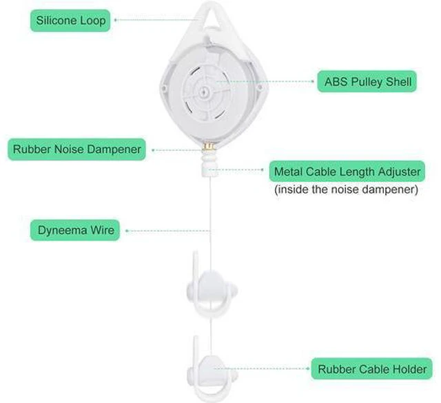 Alt view image 4 of 7 - VR Cable Management - Virtual Reality Wire Ceiling Pulley System for Oculus Quest/Quest 2/Oculus Rift S/Lenovo/Playstation VR/HTC Vive/HTC Vive Pro/Samsung Odyssey VR/Valve Index VR Accessorie (6PCS)