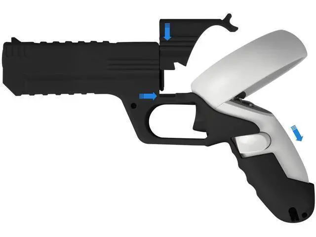 Alt view image 3 of 7 - VR Game Gun for Oculus Quest 2 Controllers Pistol Case, Enhanced FPS Gaming Experience -Compatible with Pistol Whip VR Game, Enhanced FPS Gaming Experience
