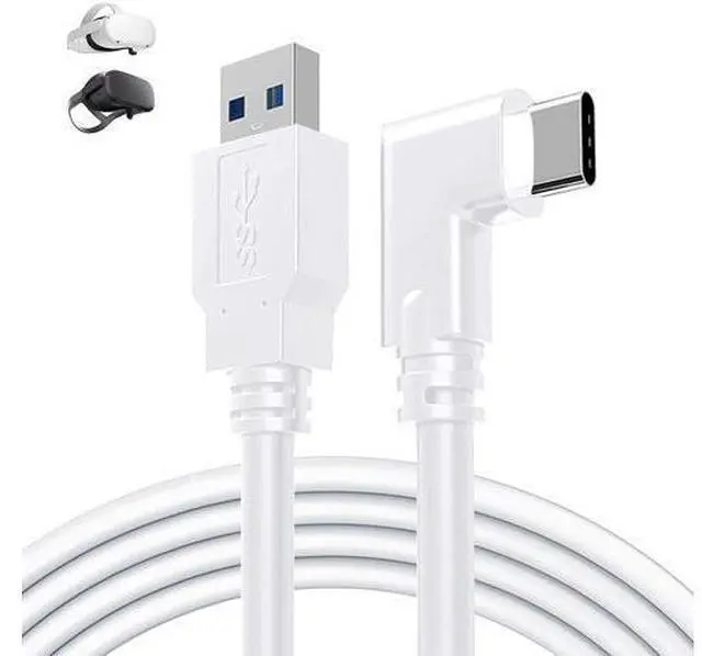 Main image of for Oculus Quest 2 Link Cable 16ft(5M), USB Type C to A, USB 3.2 Gen1 5Gbps/3A, Oculus Link Cable, Oculus Link, Oculus Cable with High Speed Data Transfer & Fast Charging (White, 5m/16ft)