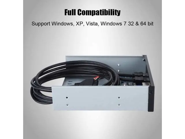 Alt view image 4 of 7 - ASHATA 5.25" Front Panel,4 USB Port Optical Drive Front Panel,Multifunction 5.25 Inch 19 Pin/9Pin to USB 3.0 USB 2.0 4 Port Metal Optical Drive Bay for Windows, XP, Vista, Windows 7 32 & 64 bit