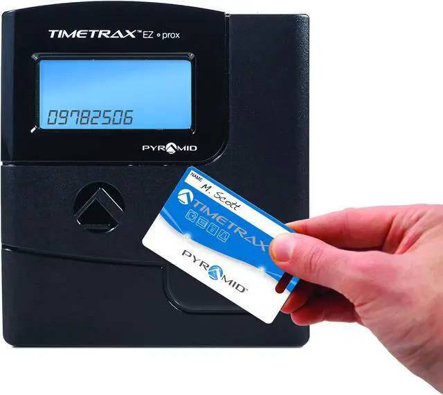 Alt view image 6 of 13 - Pyramid Time Systems TimeTrax EZ Proximity Time Clock System, Ethernet, No Touch Employee Check In