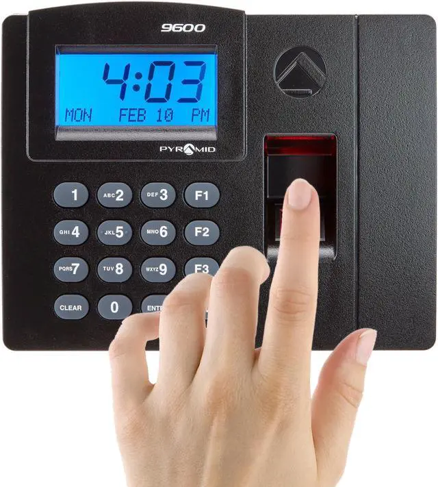 Alt view image 4 of 11 - PYRAMID TTELITEEK Biometric Time Clock System,Digital,