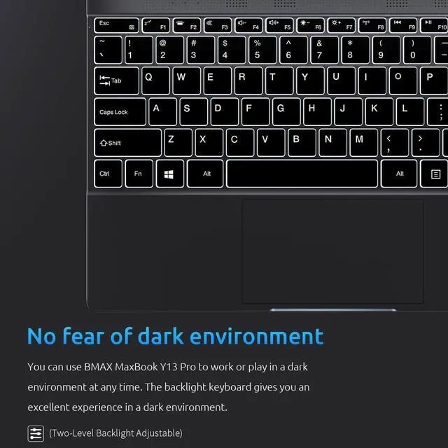 Alt view image 5 of 7 - BMAX Y13 Pro 13.3" Convertible 2 in 1 FHD  Intel Core m5-6Y54 Windows 10 8GB RAM 256GB SSD 1920*1080 IPS LED Backlit Keyboard touch screen laptops PC