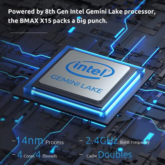 Alt view image 3 of 7 - BMAX X15 Laptop15.6" FHD (1920 x 1080) Display Intel 4120 CPU Quad Core windows10 Notebook 1920*1080 8GB RAM 512GB ROM Dual Wifi HDMI USB GameLaptops