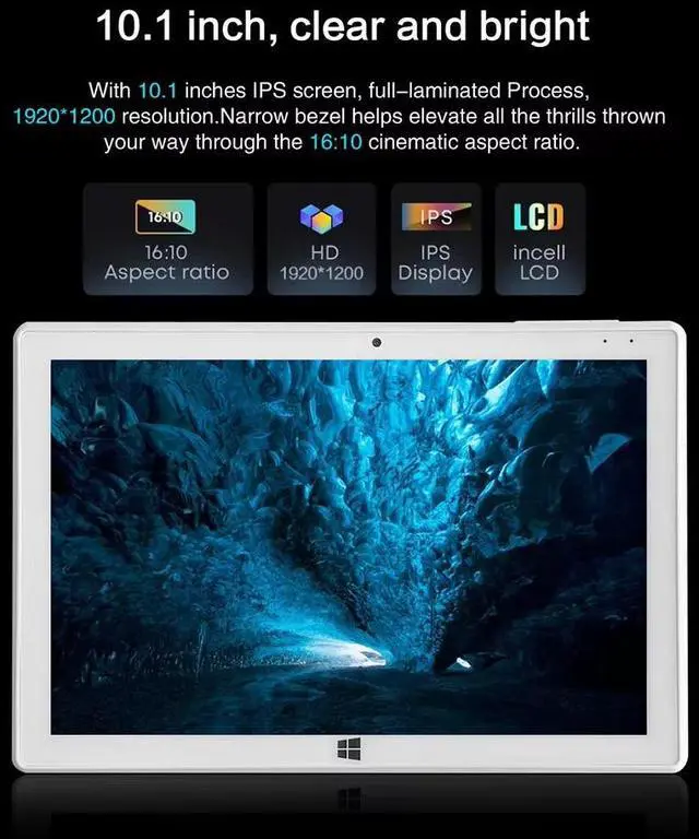 Alt view image 4 of 7 - N-one A1 2 In 1 Tablet PC Windows 10 8GB DDR4+128GB SSD Intel N5030 10.1inch IPS Screen WIFI Mobile Office Tablet PC with Keyboard