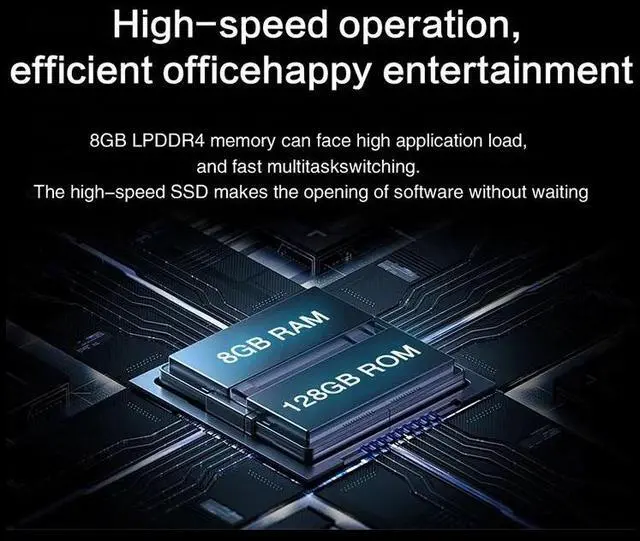 Alt view image 6 of 7 - N-one A1 2 In 1 Tablet PC Windows 10 8GB DDR4+128GB SSD Intel N5030 10.1inch IPS Screen WIFI Mobile Office Tablet PC with Keyboard