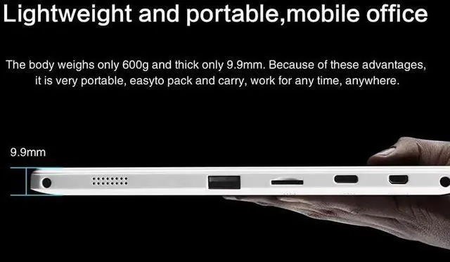 Alt view image 3 of 7 - N-one A1 2 In 1 Tablet PC Windows 10 8GB DDR4+128GB SSD Intel N5030 10.1inch IPS Screen WIFI Mobile Office Tablet PC with Keyboard