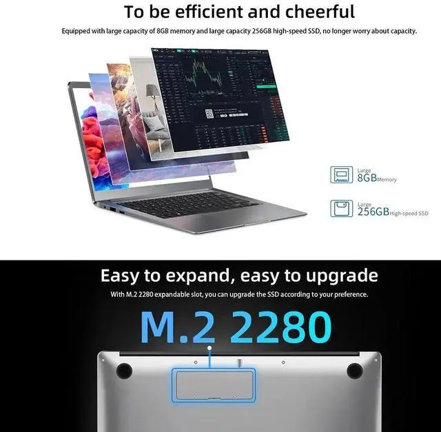 Alt view image 6 of 7 - BMAX Laptop 14" 8GB RAM 256GB SSD Laptops Computer Intel Celeron N4100 Quad Core Processor Windows 11 Laptop 1920x1080 HD Thin Traditional Laptops Computer