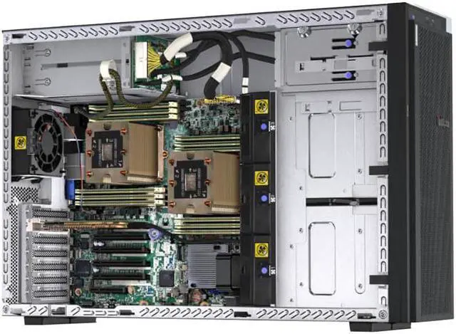 Alt view image 3 of 3 - Lenovo ThinkSystem ST550 Tower Server, 2 x Intel Xeon Silver 4210, 64GB DDR4, 1TB SSD, 12TB HDD, RAID, Matrox G200 Graphics