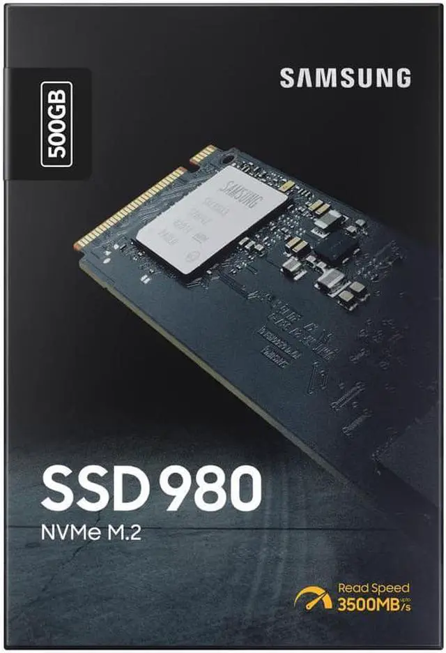 Main image of SAMSUNG 980 M.2 2280 500GB PCI-Express 3.0 x4, NVMe 1.4 V-NAND MLC Internal Solid State Drive (SSD) MZ-V8V500B/AM.