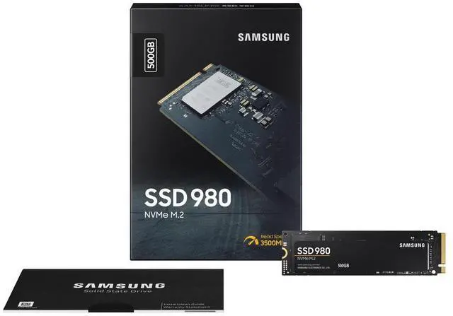 Alt view image 2 of 7 - SAMSUNG 980 M.2 2280 500GB PCI-Express 3.0 x4, NVMe 1.4 V-NAND MLC Internal Solid State Drive (SSD) MZ-V8V500B/AM.