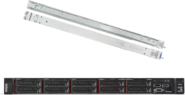Main image of Lenovo ThinkSystem SR250 Rack Server Bundle with Rail Kit, Intel Xeon E-2136 6-Core 3.3GHz, 64GB DDR4, 4TB SSD, RAID.