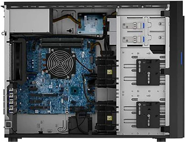 Alt view image 2 of 3 - Lenovo ThinkSystem ST250 Tower Server Bundle Including APC BR1500MS 1500VA UPS, Intel Xeon 3.3GHz CPU, 64GB DDR4 2666MHz RAM, 16TB HDD Storage, JBOD RAID