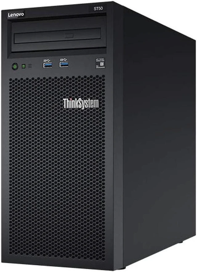 Main image of Lenovo ThinkSystem ST50 Tower Server, Intel Xeon 3.4GHz CPU, 64GB DDR4 2666MHz RAM, 12TB HDD Storage, JBOD RAID, Windows Server 2019