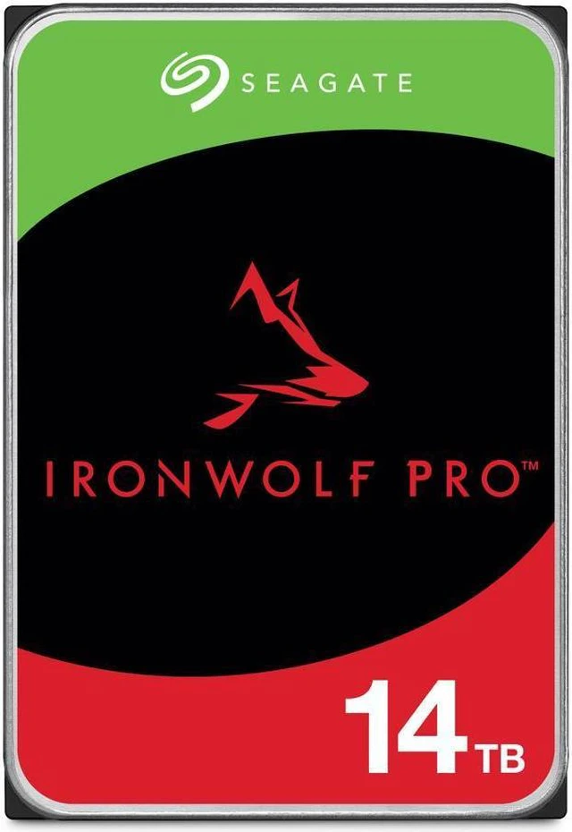 Main image of Sea IronWolf Pro 14TB NAS Hard Drive 7200 RPM 256MB Cache CMR SATA 6.0Gb/s 3.5" Internal HDD ST14000NE0008