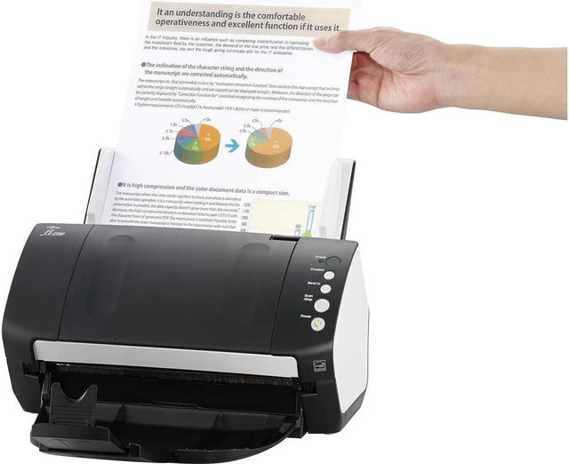 Alt view image 3 of 3 - Fujitsu FI-7140 Document Scanner, PA03670-B101