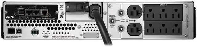 Alt view image 2 of 5 - APC Smart-UPS 3000VA LCD RM 2U 120V with Network Card - SMT3000RM2UNC