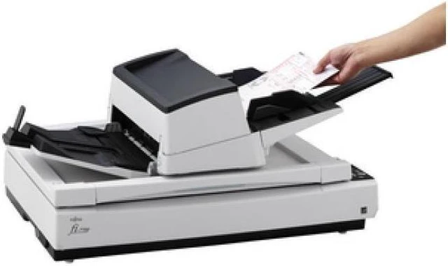 Alt view image 3 of 6 - Ricoh / Fujitsu fi-7700 PA03740-B005 Duplex 600 DPI x 600 DPI Production-class ADF + Flatbed document scanner