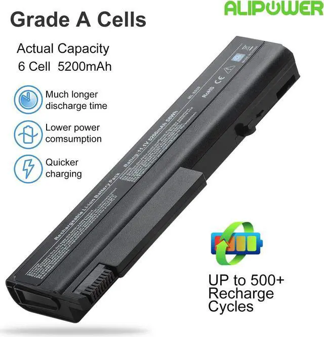 Alt view image 3 of 6 - Alipower Laptop Battery Compatible with HP ProBook 6550B 6455B 6730B 6735B 6530B, fits 482962-001 HSTNN-UB69 KU531AA TD06 TD09