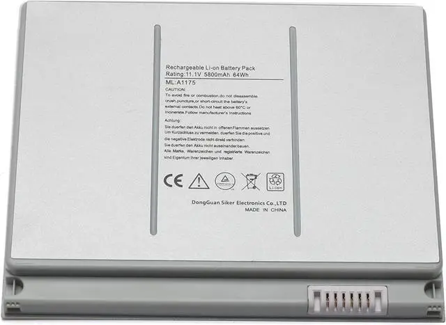 Alt view image 6 of 7 - A1175 Laptop Battery for Apple MacBook Pro 15" inch A1260 A1150 A1211 A1226 for 2006 2007 2008 Version MA348 MA348/A MA348G/A MA348J/A Laptop Notebook-Li-ion 5800mAh/ 6Cell