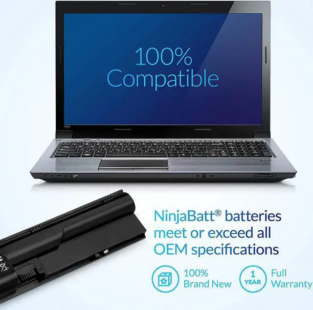 Alt view image 6 of 7 - NinjaBatt Battery 633805-001 for HP ProBook 4540S 4530S 4440S 4430S 4540 4540S 6460B 633809-001 PR06 PR09 HSTNN-DB2R HSTNN-IB2R HSTNN-LB2R HSTNN-OB2R 633733-1A1 633733-241 - [6 Cells/4400mAh]