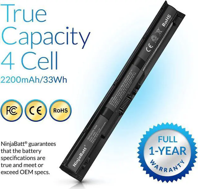Alt view image 4 of 7 - NinjaBatt Battery for HP 800049-001 K104 800010-421 KI04 KIO4 HSTNN-LB6R 17-G121WM TPN-Q160 TPN-Q158 TPN-159 TPN-Q161 TPN-Q162 HSTNN-DB6T HSTNN-LB6S - High Performance [4 Cells/2200mAh/33Wh]