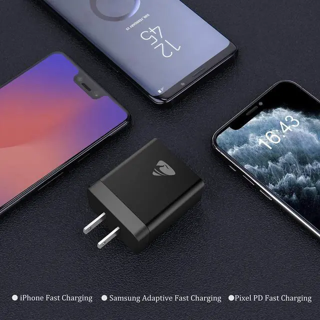 Alt view image 4 of 7 - USB Wall Charger Block,Aioneus 40W 4-Port Charging Block,QC 3.0 Fast USB Wall Plug for iPhone 15/14 Max/XR/X/8/7/6,Tablets,Charging Cube with Galaxy/Note/Edge,LG,Nexus,HTC,Google Pixel,and More